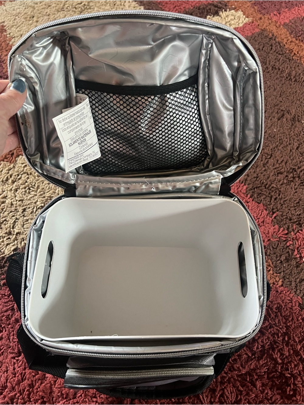 Coleman Black Gray Insulated Cooler Bag with Shoulder Strap - Picture 2 of 7
